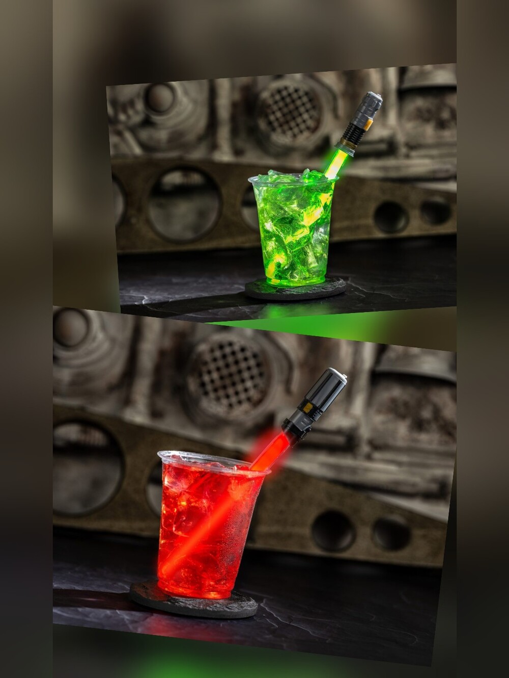 Star Wars Luke Skywalker & Darth Vader Light-Up Lightsaber Swizzle Sticks - NWT